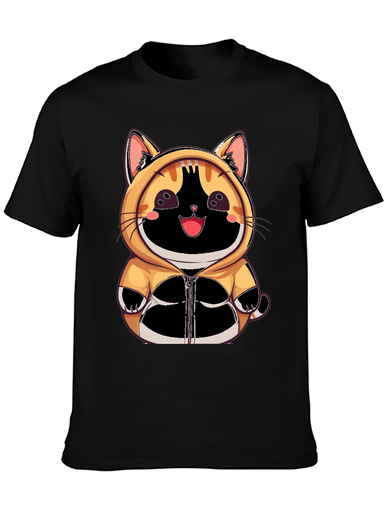 Cute Anime Cat Hoodie T-Shirt