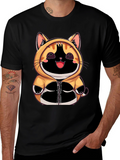 Cute Anime Cat Hoodie T-Shirt