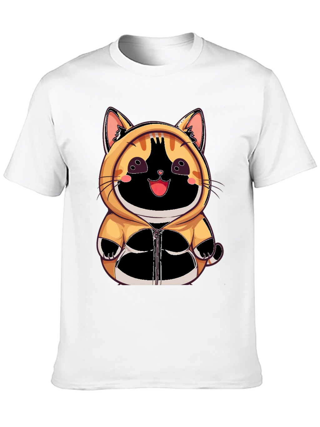 Cute Anime Cat Hoodie T-Shirt