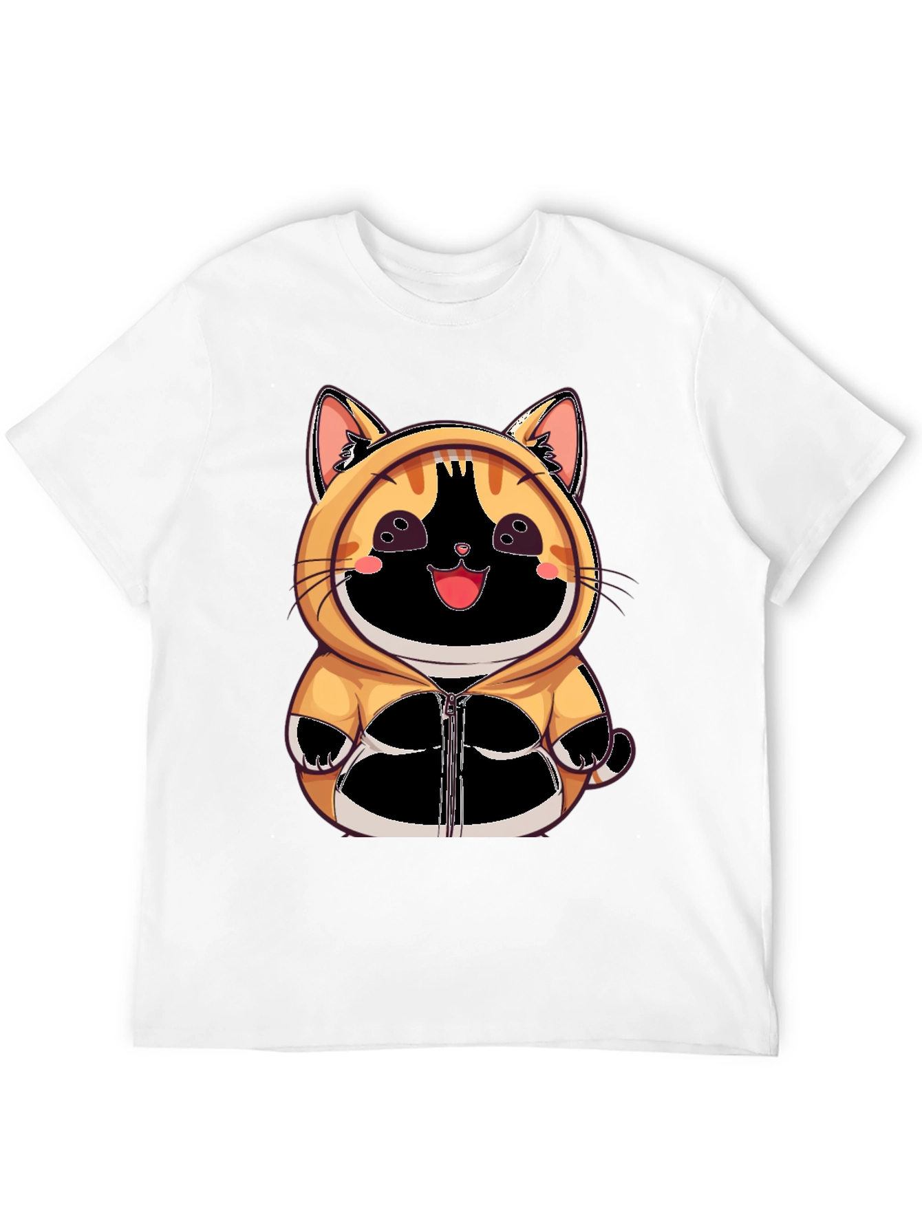 Cute Anime Cat Hoodie T-Shirt