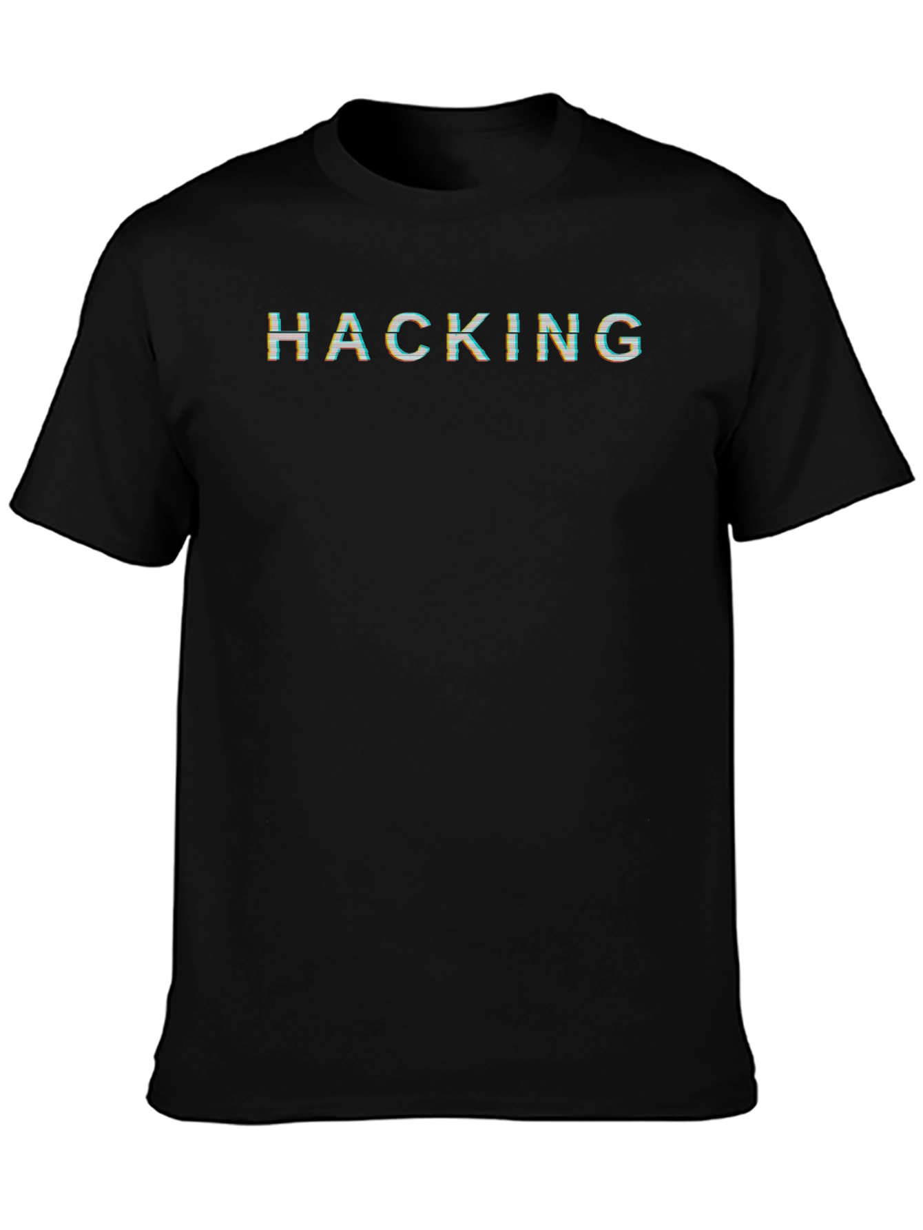 Hacking T-Shirt - Glitch Text Graphic Tee