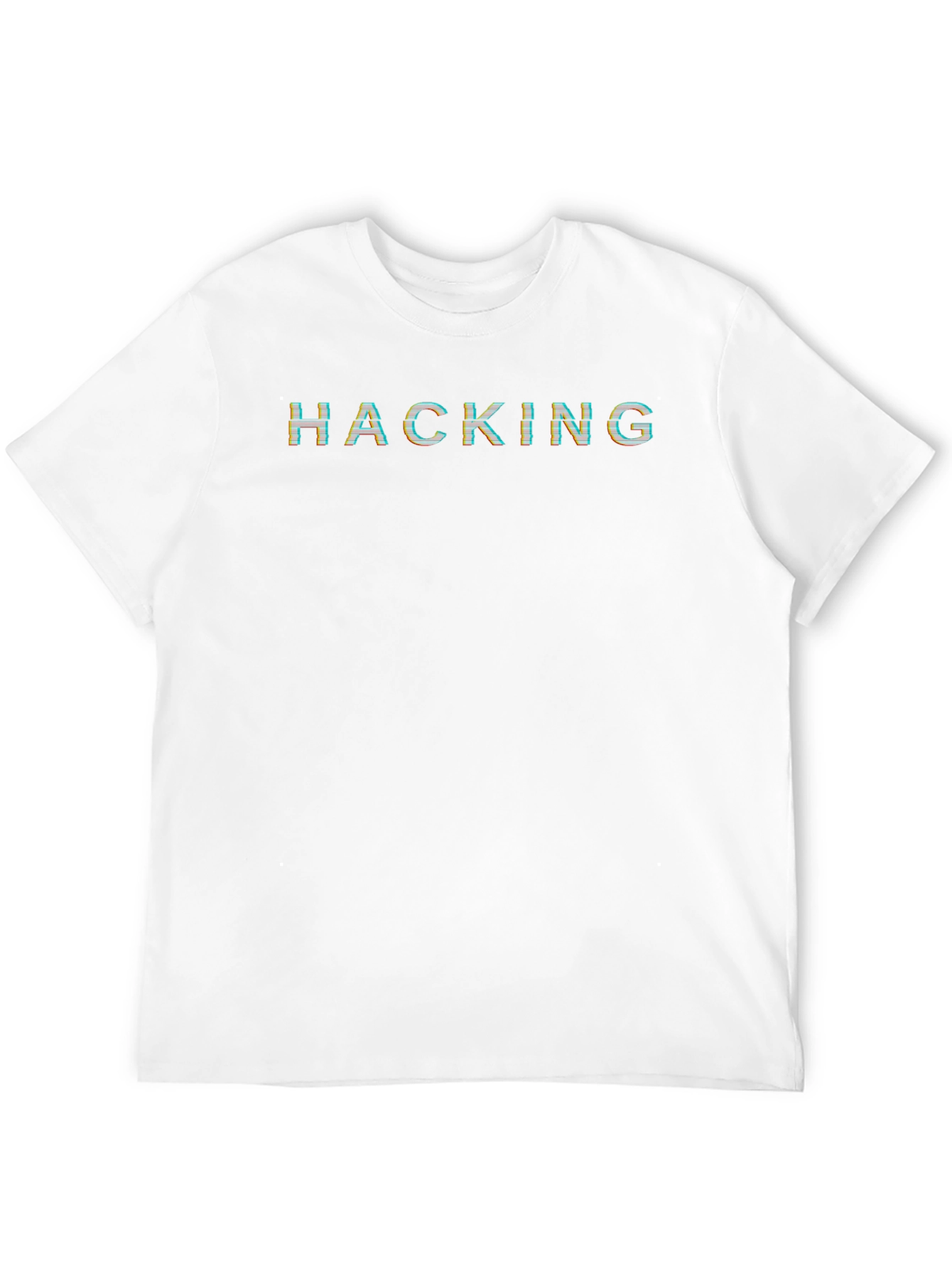 Hacking T-Shirt - Glitch Text Graphic Tee