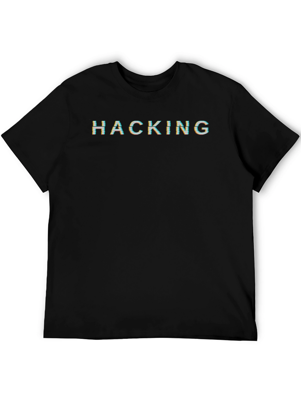 Hacking T-Shirt - Glitch Text Graphic Tee