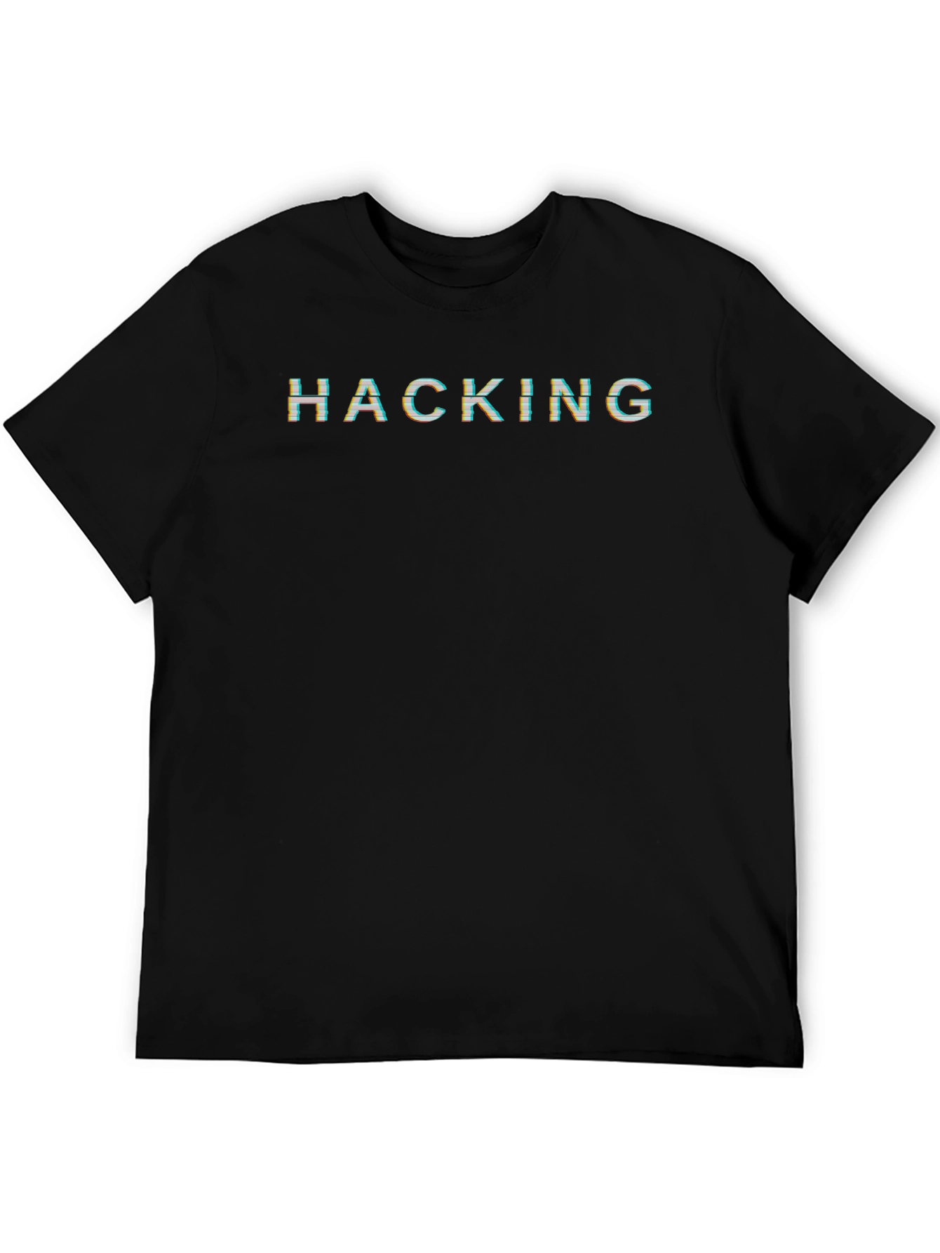 Hacking T-Shirt - Glitch Text Graphic Tee