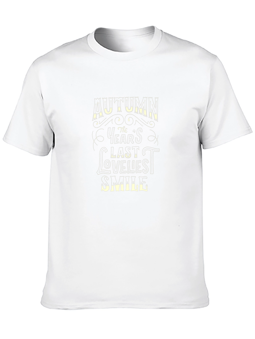 Autumns Last Loveliest Smile Black T-Shirt
