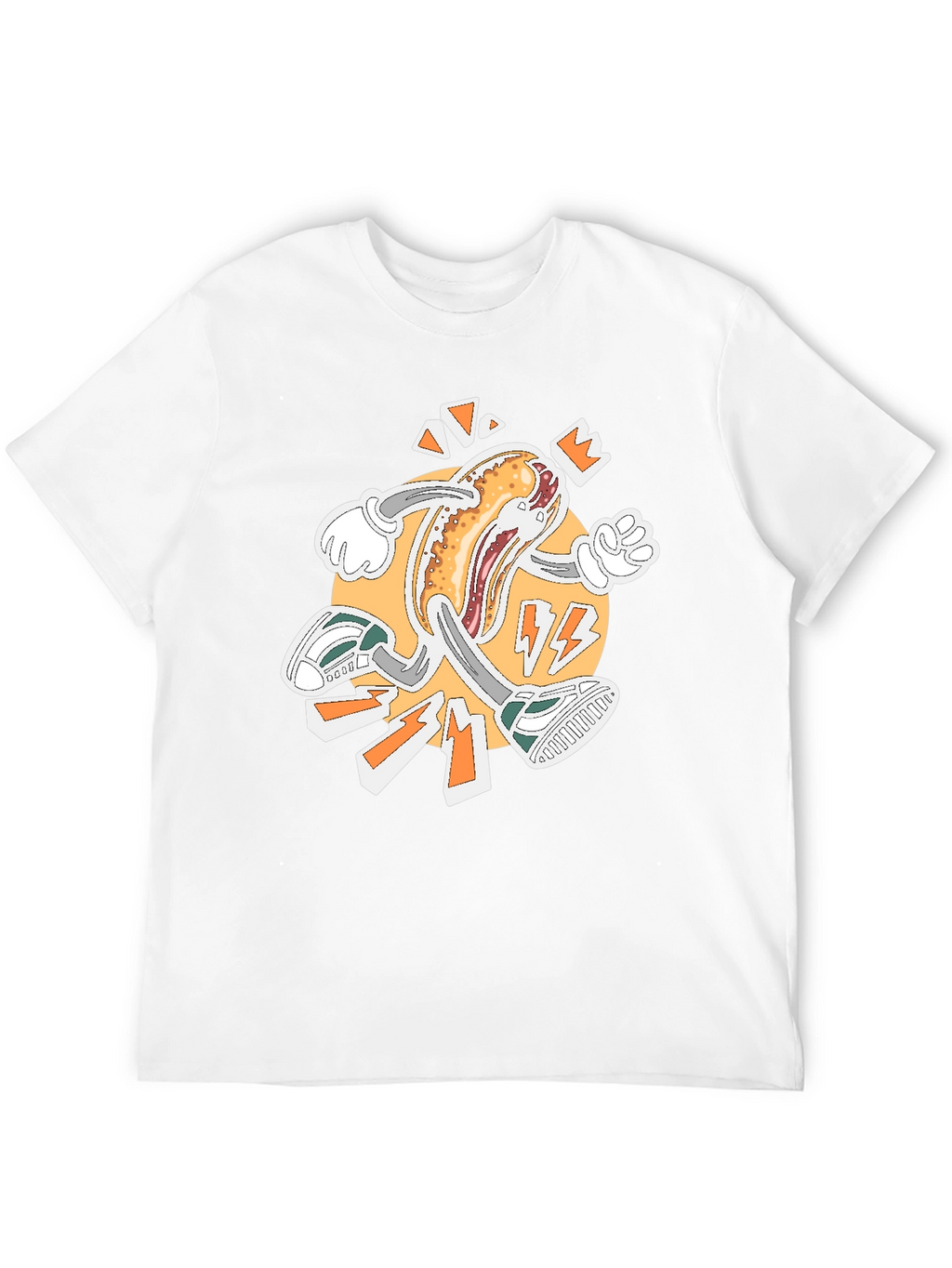 Running Hotdog Graphic T-Shirt