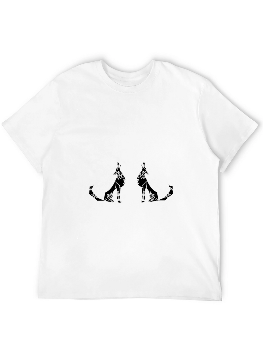 Stylish Black Wolf Graphic Tee