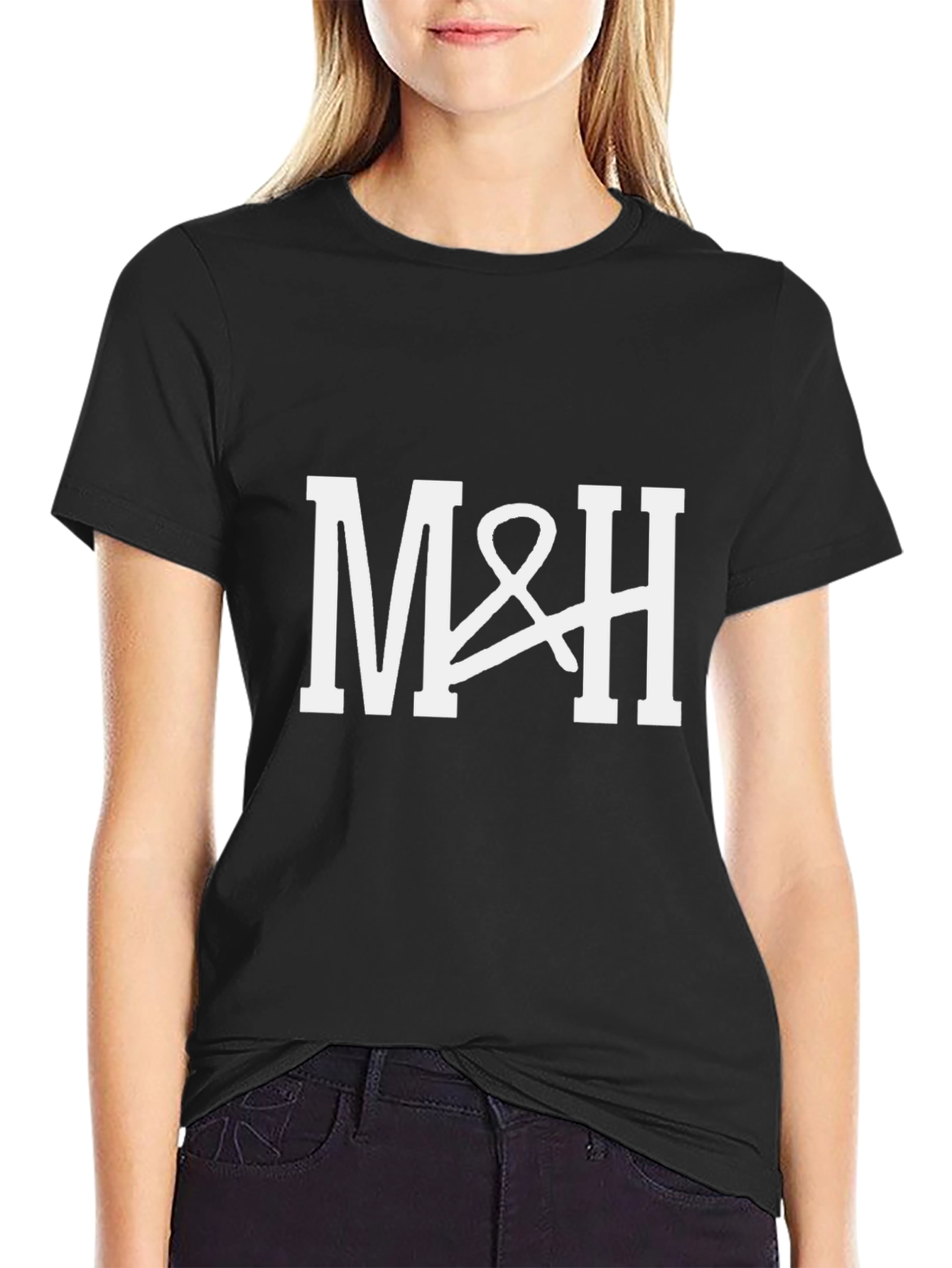 M&H Graphic Tee - Stylish Black T-Shirt