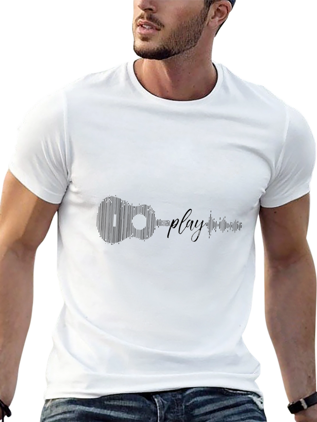 Black Guitar Graphic Tee