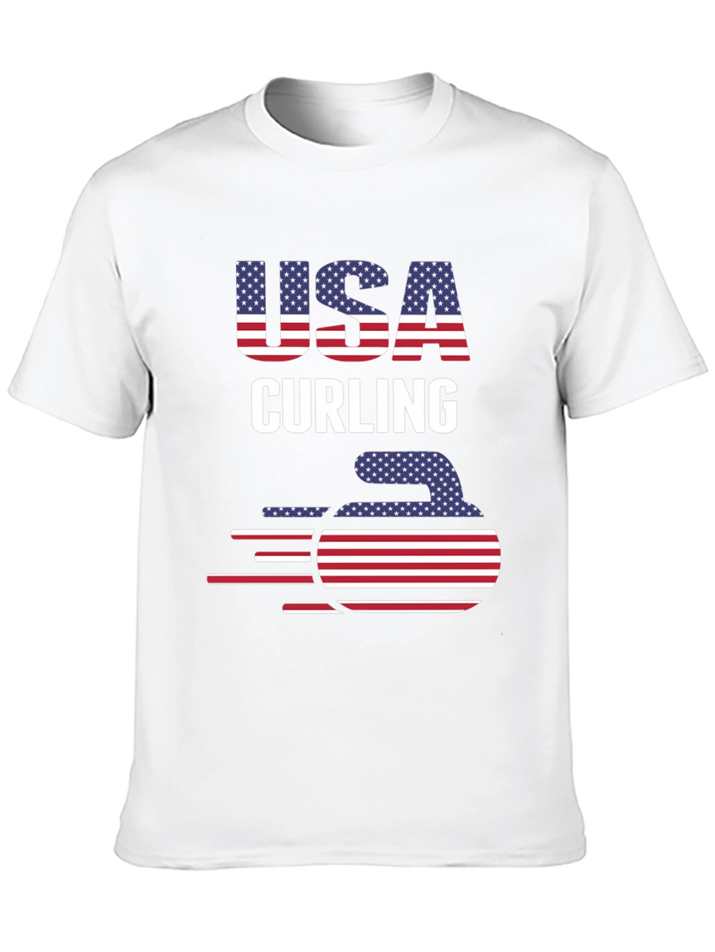 USA Curling Patriotic T-Shirt