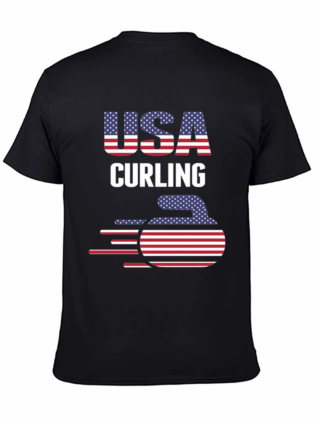 USA Curling Patriotic T-Shirt