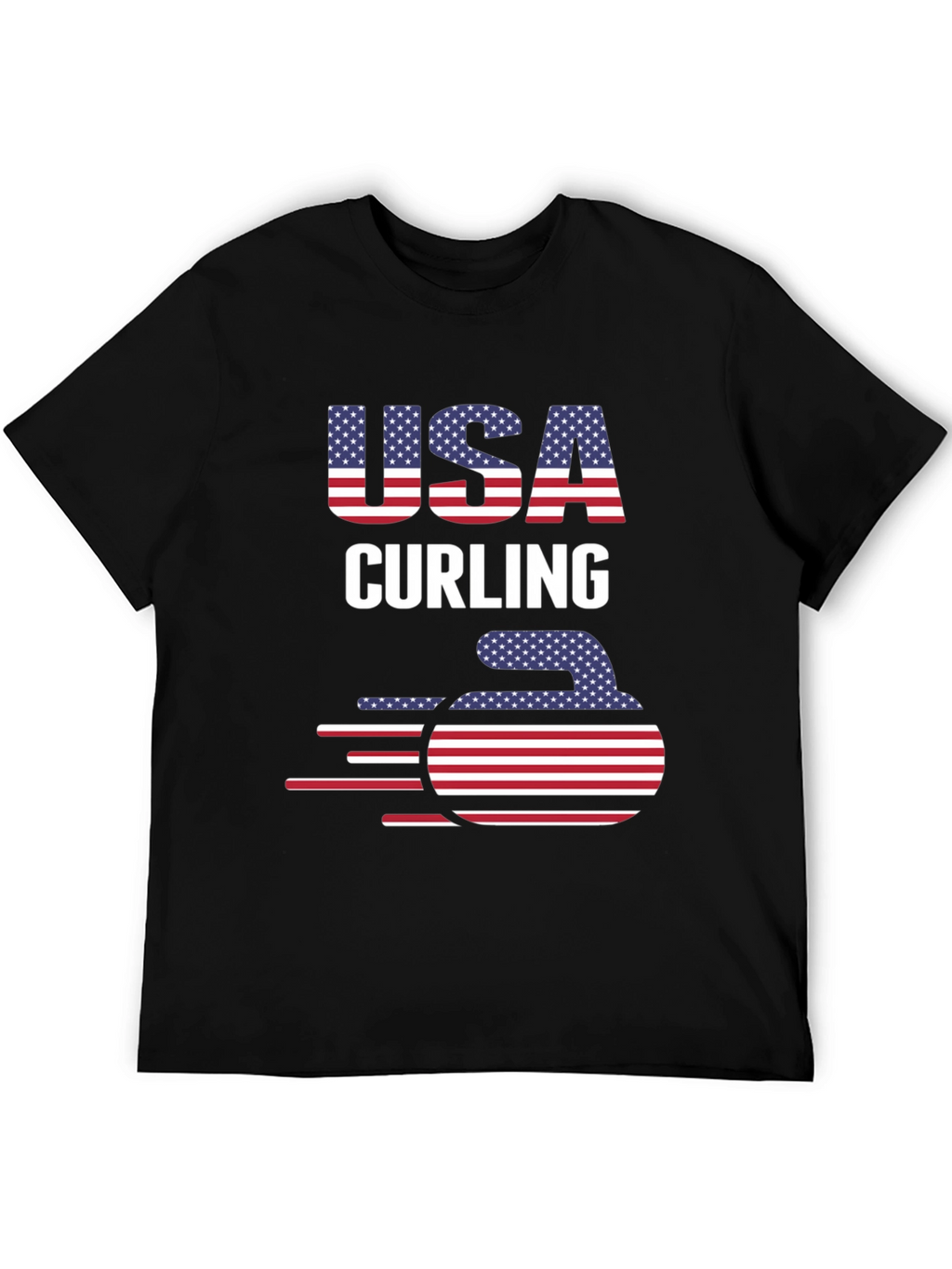 USA Curling Patriotic T-Shirt