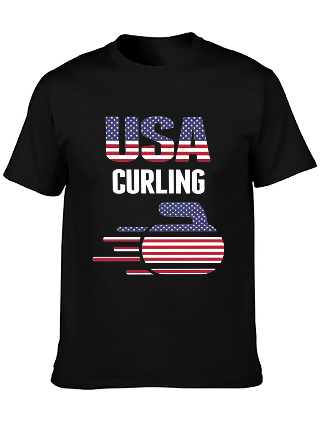 USA Curling Patriotic T-Shirt