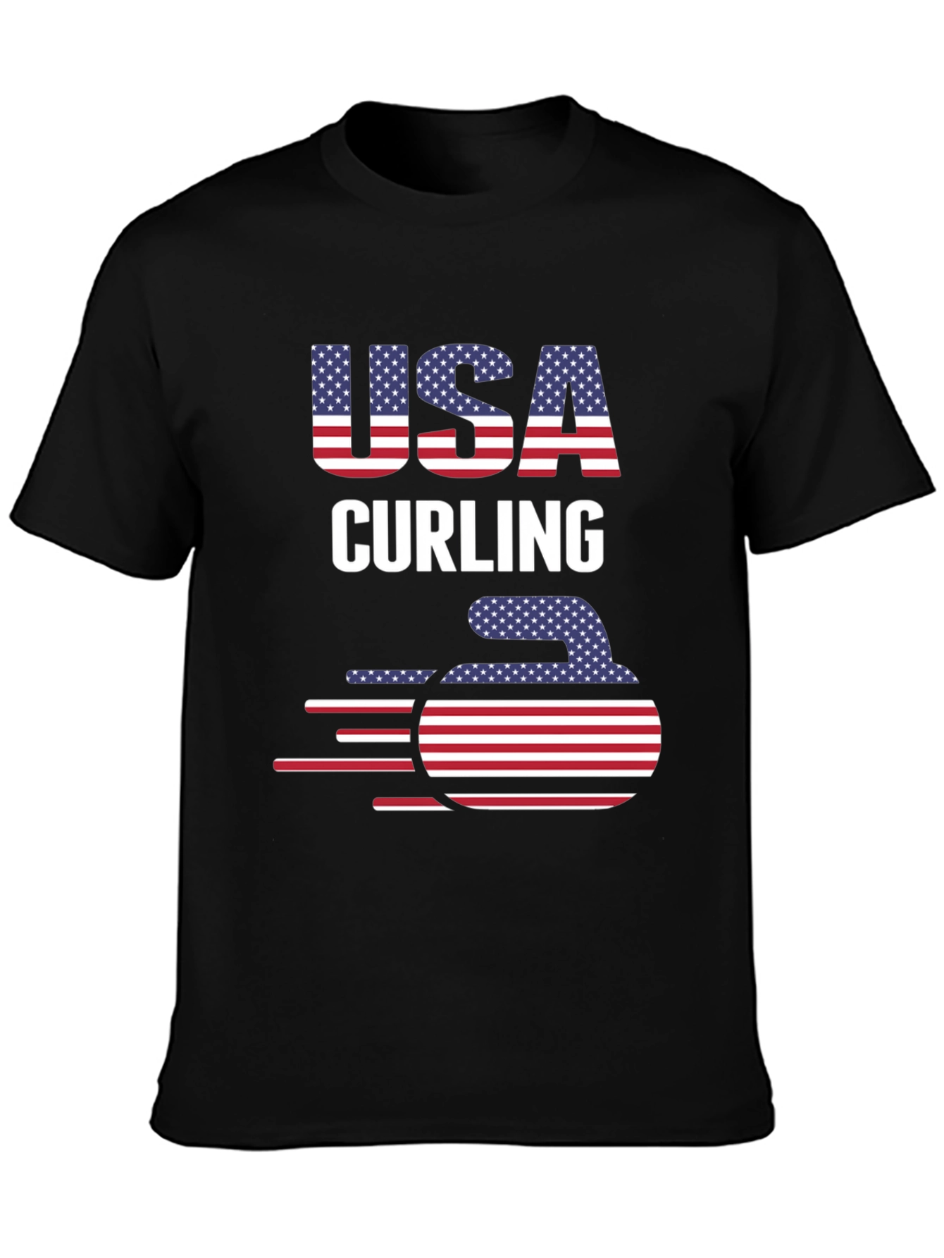 USA Curling Patriotic T-Shirt