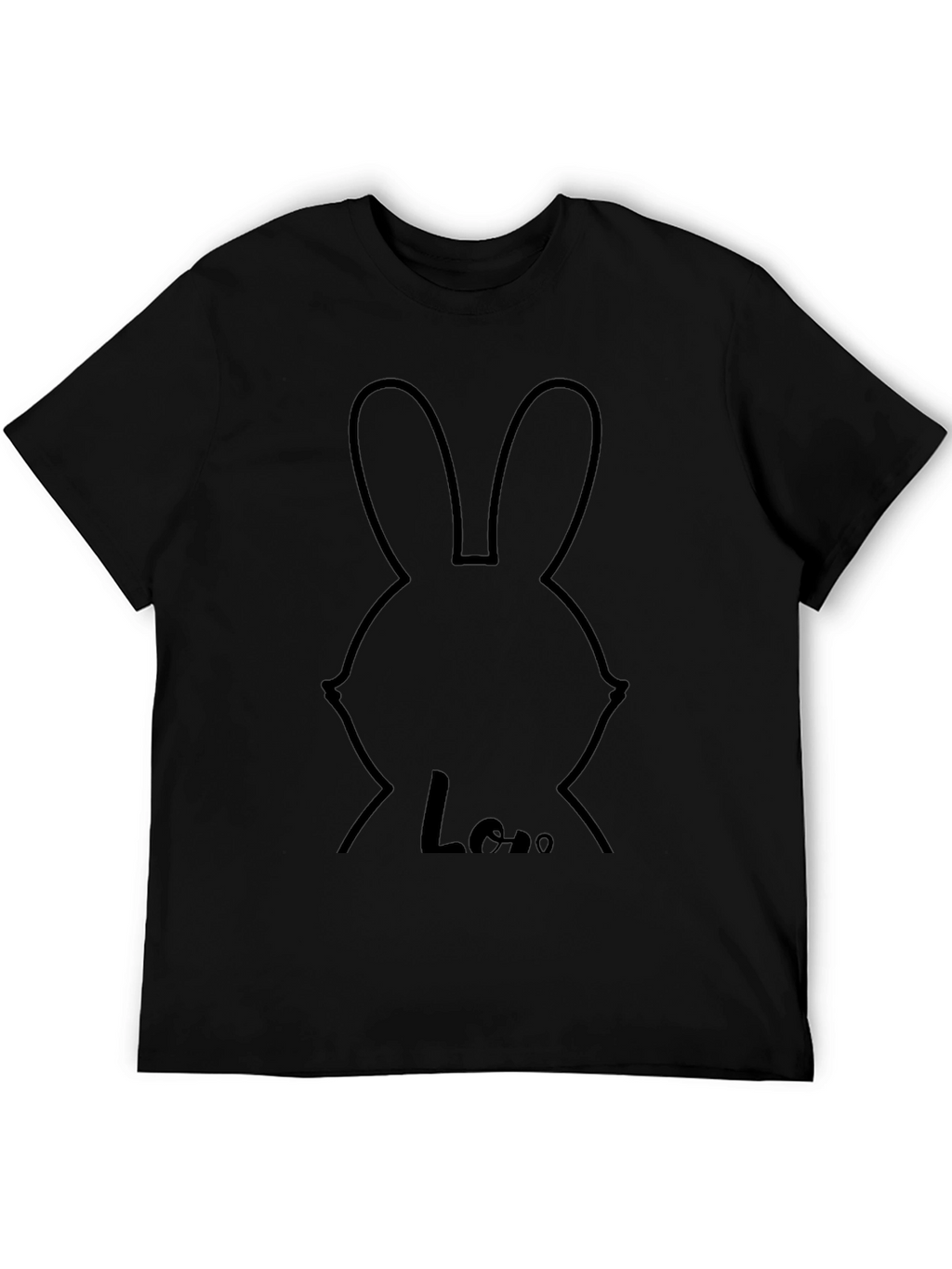 Black Bunny Love T-Shirt - Graphic Tee