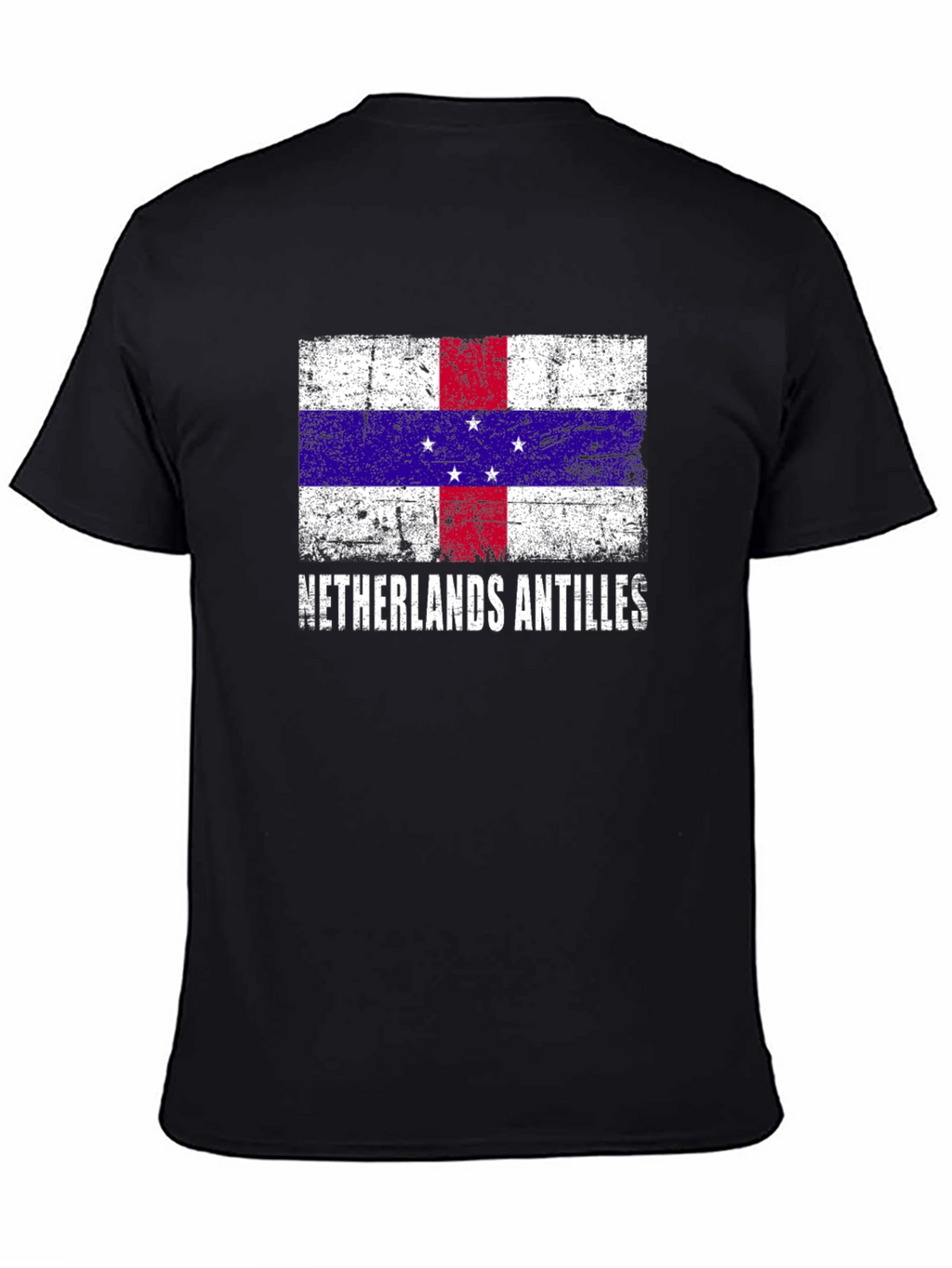 Netherlands Antilles Flag Distressed T-Shirt