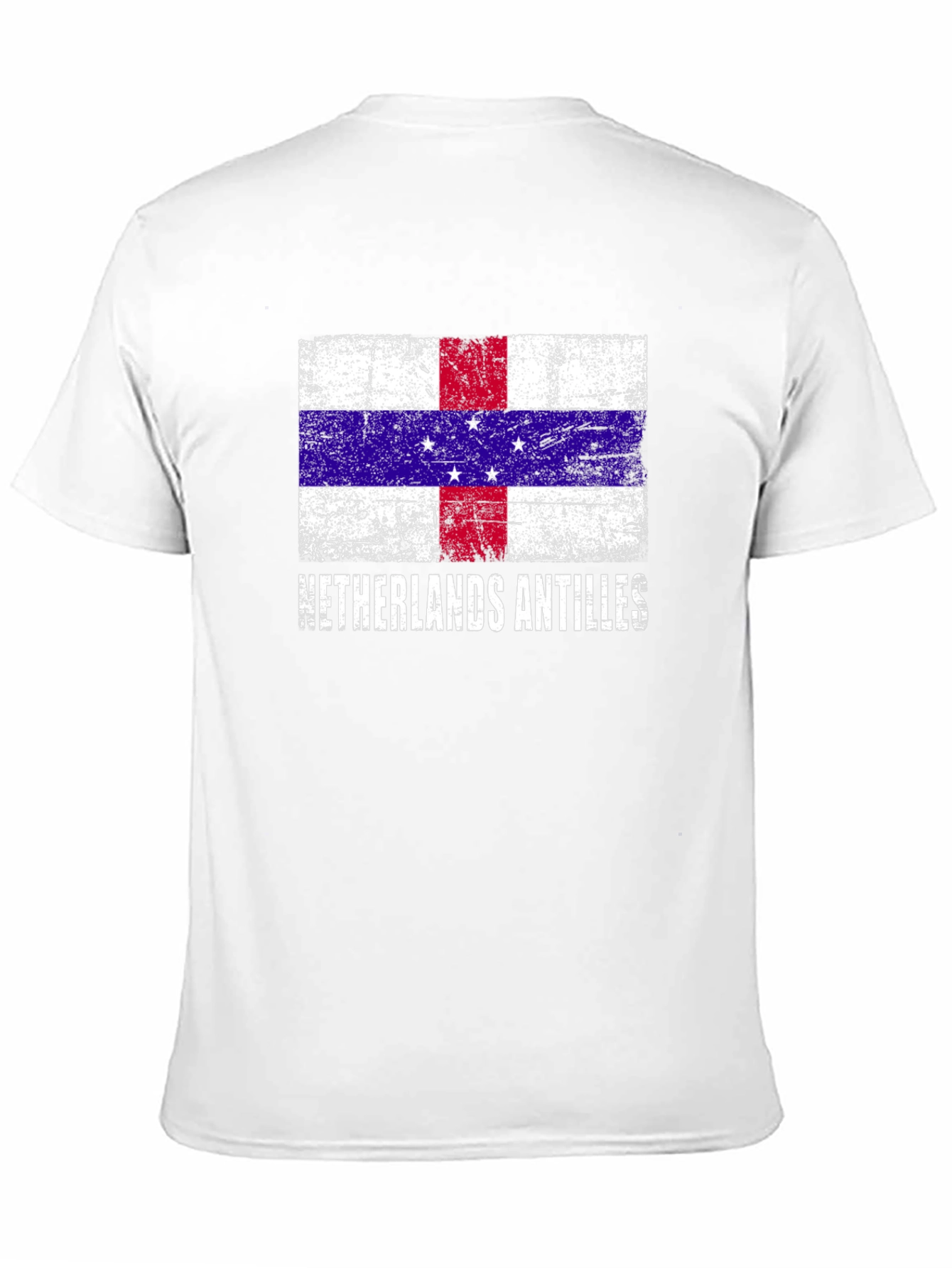 Netherlands Antilles Flag Distressed T-Shirt