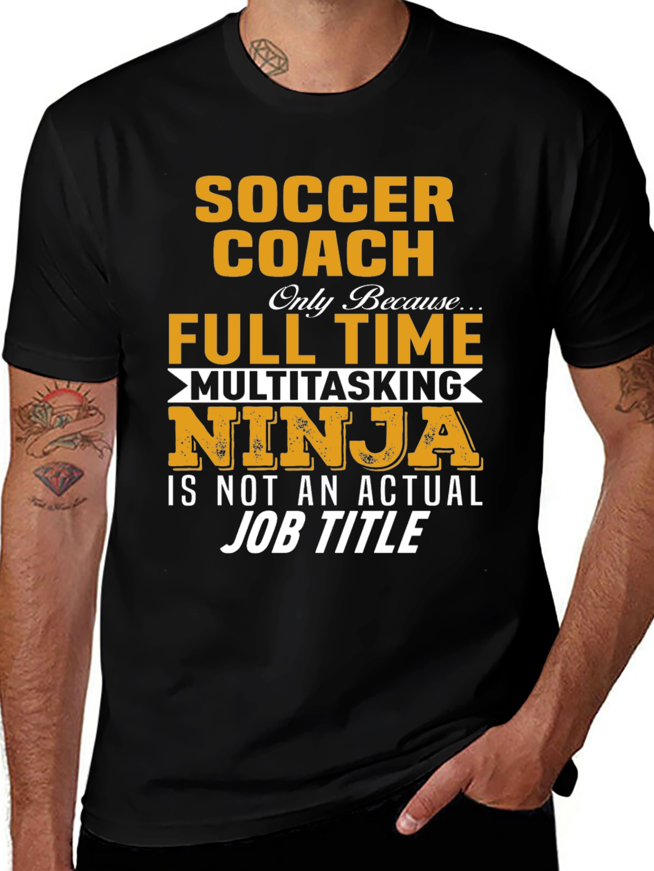 Soccer Coach Multitasking Ninja Funny T-Shirt