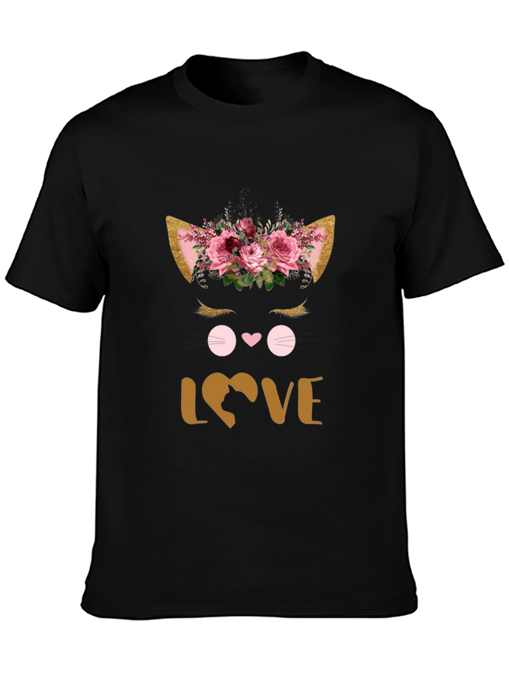 Floral Cat Lover T-Shirt