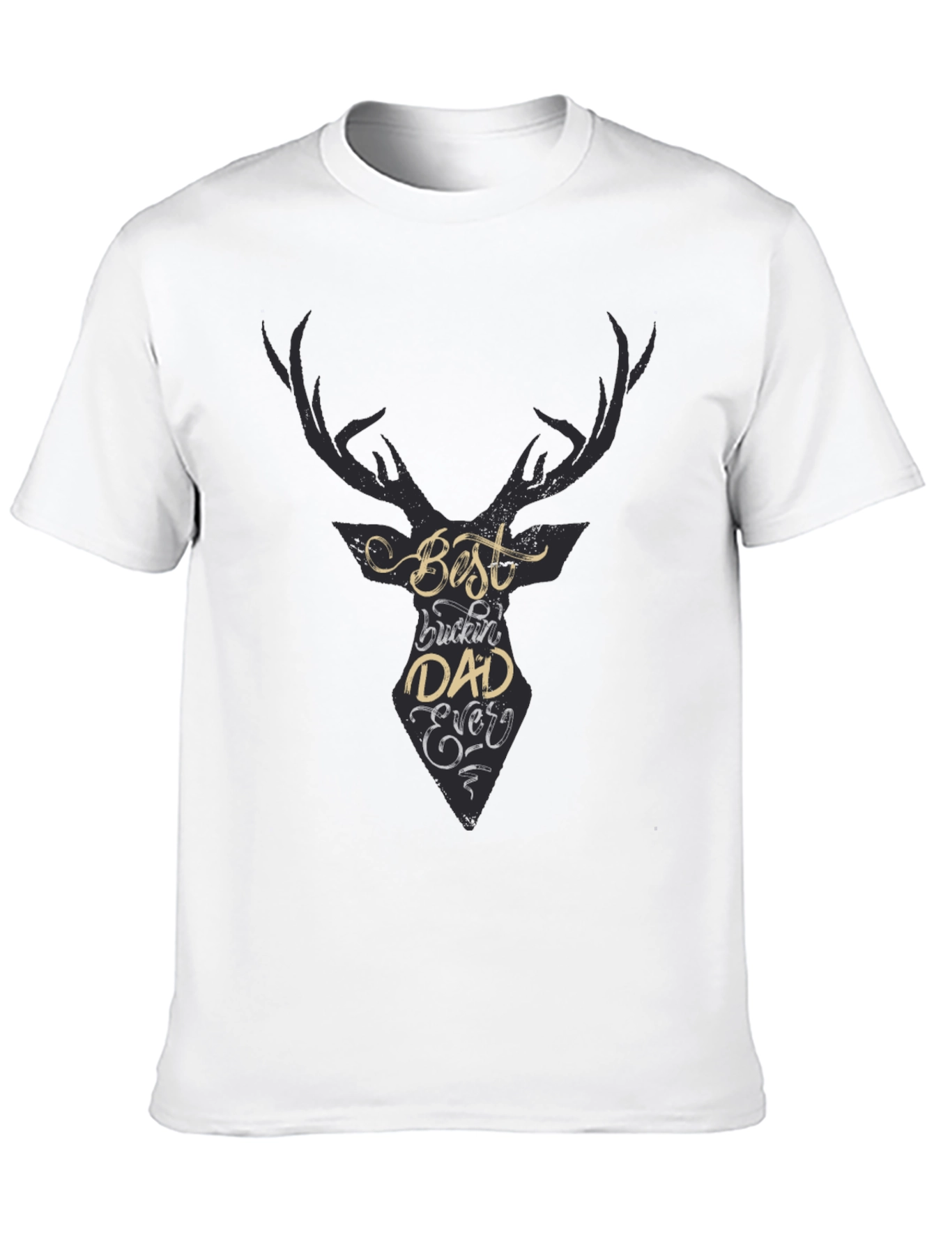 Best Buckin Dad Ever Black Tee