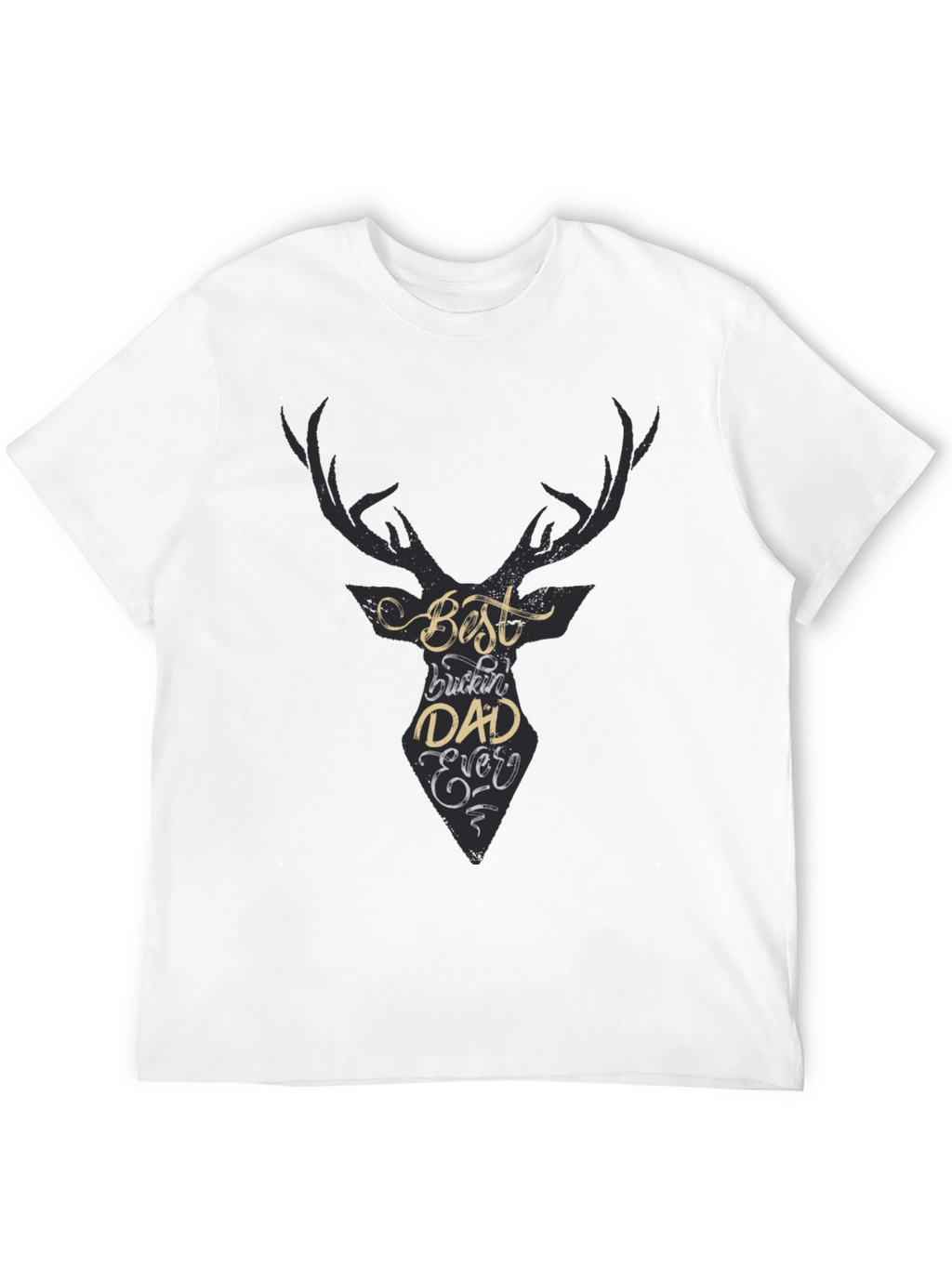 Best Buckin Dad Ever Black Tee