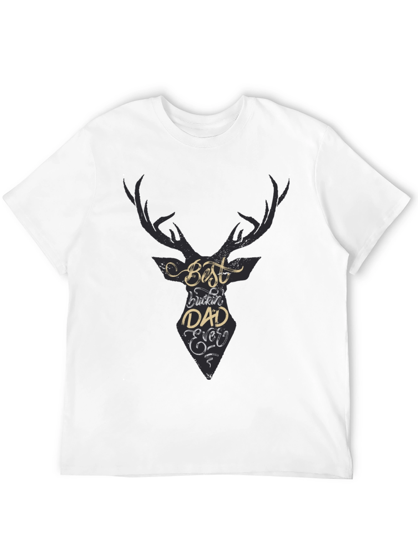 Best Buckin Dad Ever Black Tee