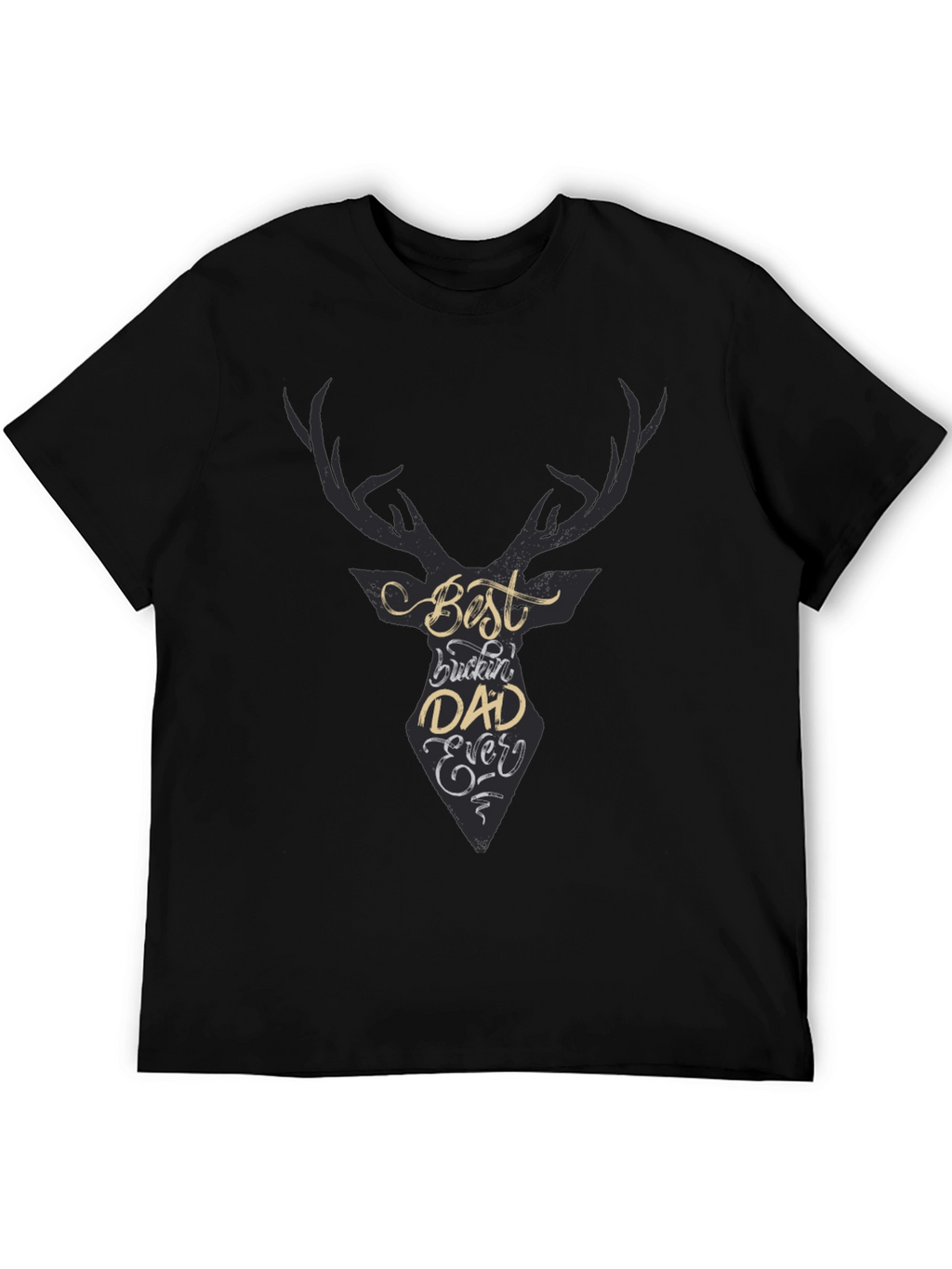 Best Buckin Dad Ever Black Tee