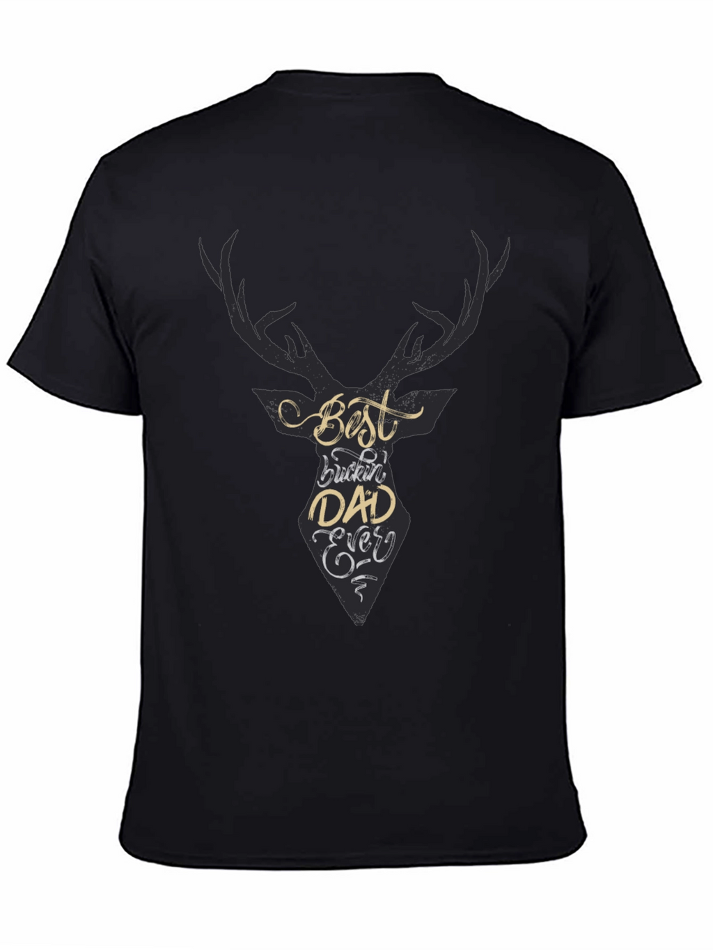 Best Buckin Dad Ever Black Tee