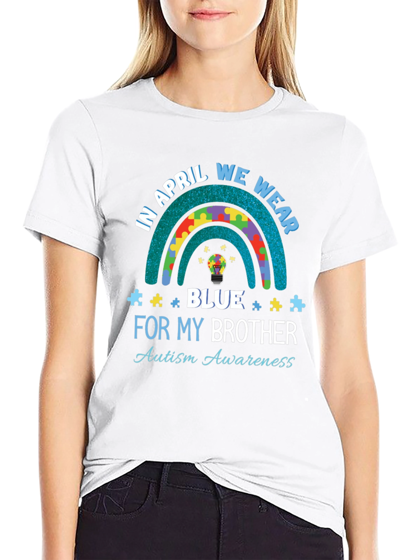 Autism Awareness T-Shirt - In April We Wear Blue