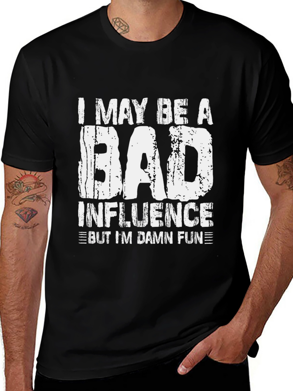 I May Be a Bad Influence Mens Tee