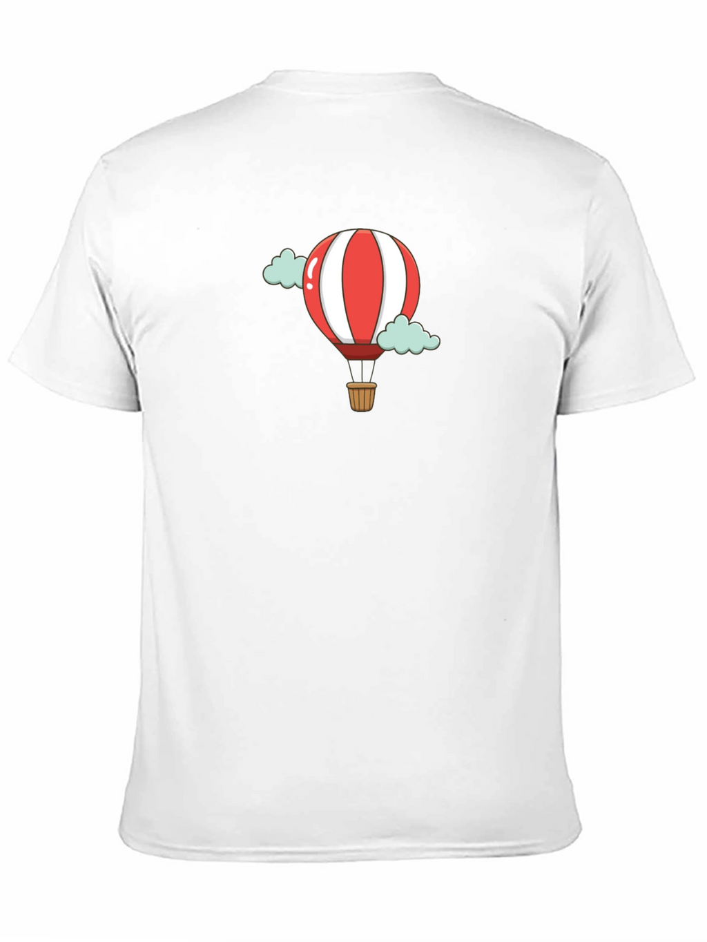 Cartoon Hot Air Balloon Black T-Shirt