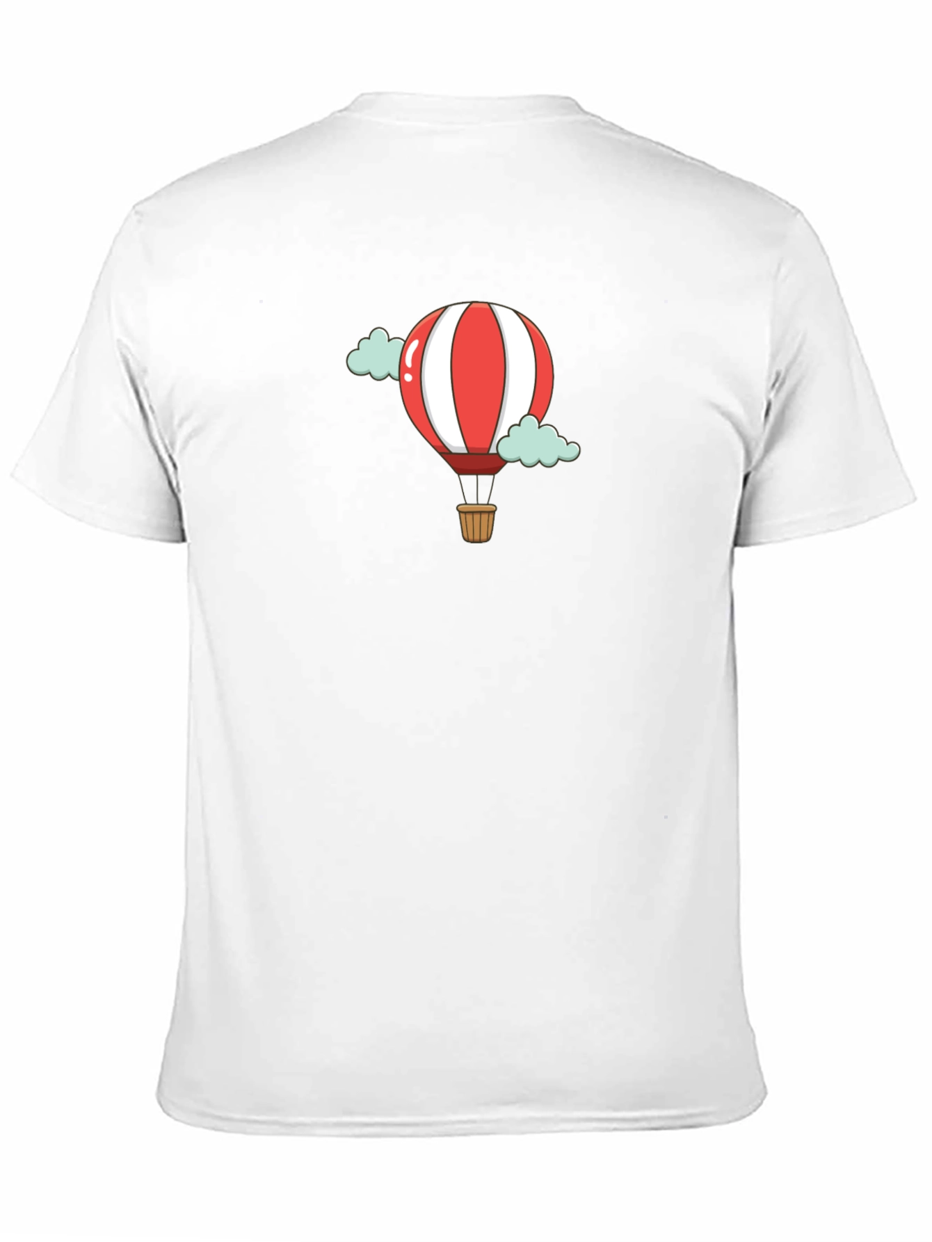 Cartoon Hot Air Balloon Black T-Shirt