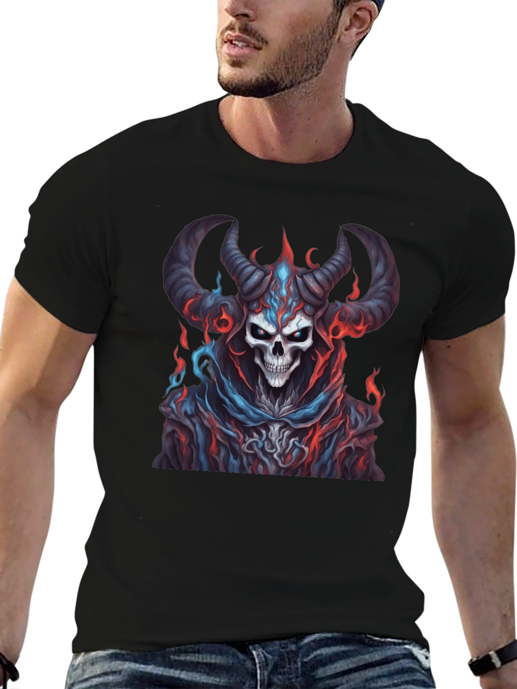 Skull Devil Graphic Black T-Shirt