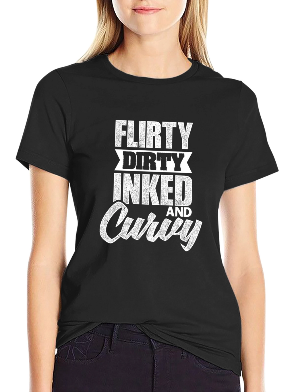 Flirty Dirty Inked and Curvy Graphic Tee