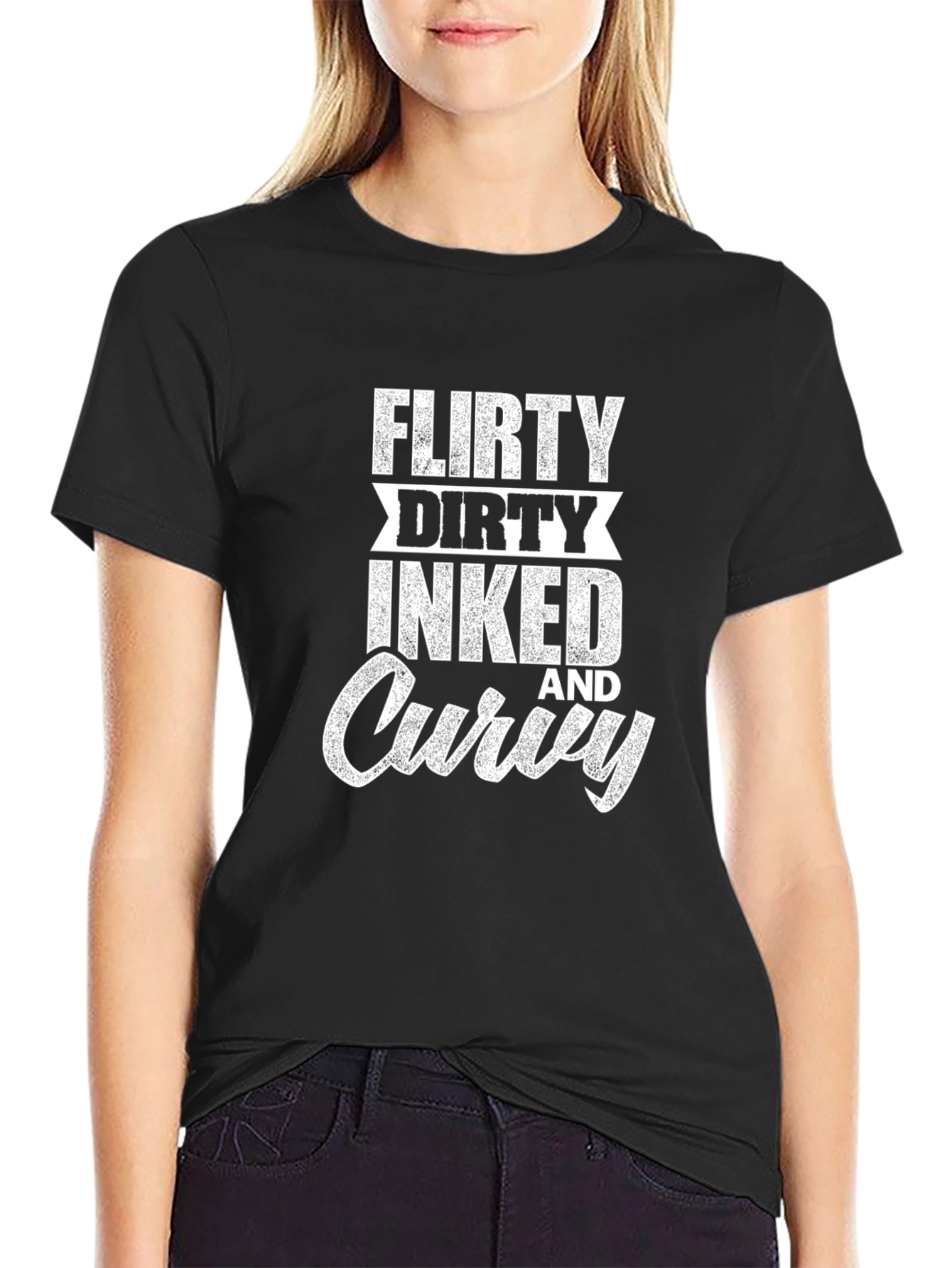 Flirty Dirty Inked and Curvy Graphic Tee