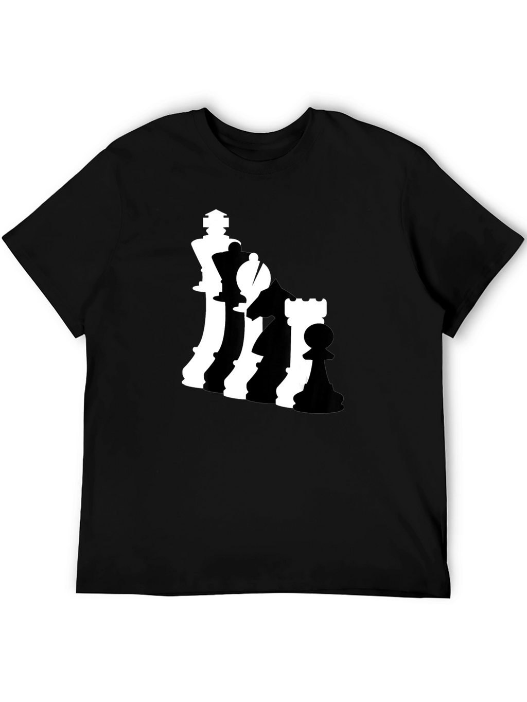 Chess Piece Silhouette Graphic T-Shirt