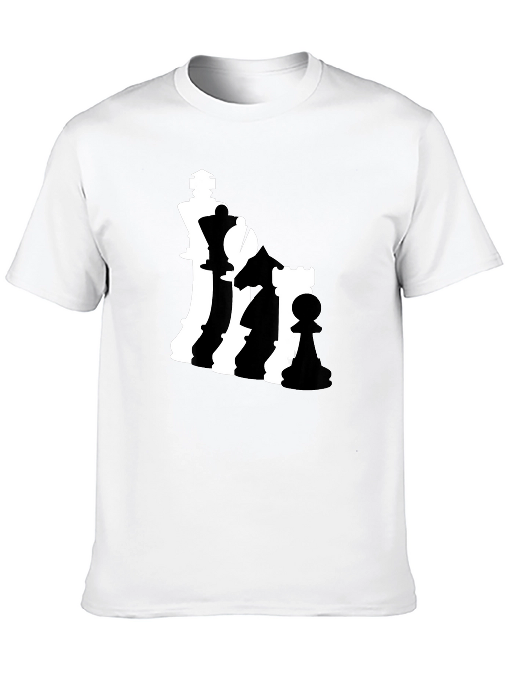 Chess Piece Silhouette Graphic T-Shirt