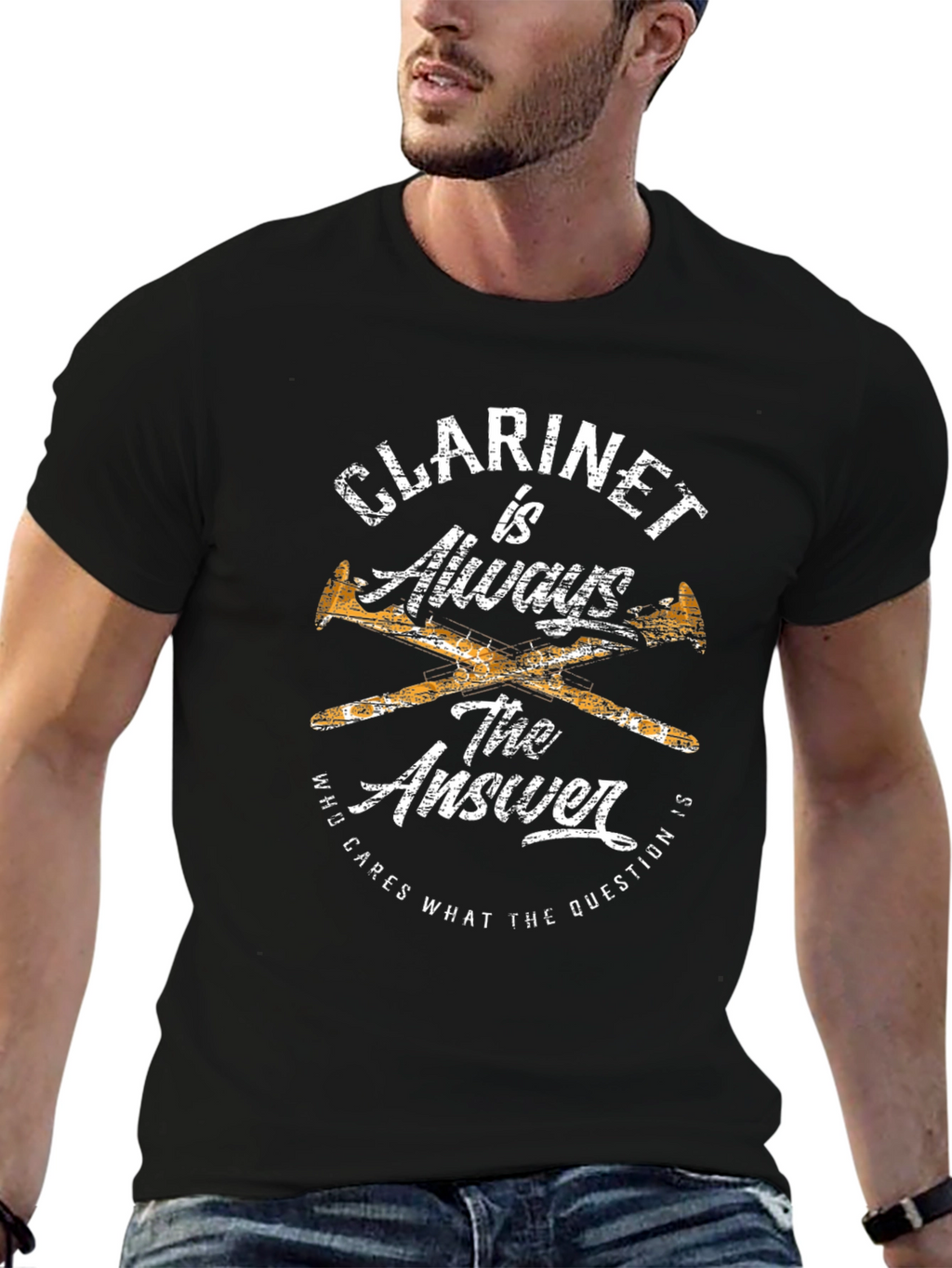 Clarinet Always The Answer Graphic T-Shirt