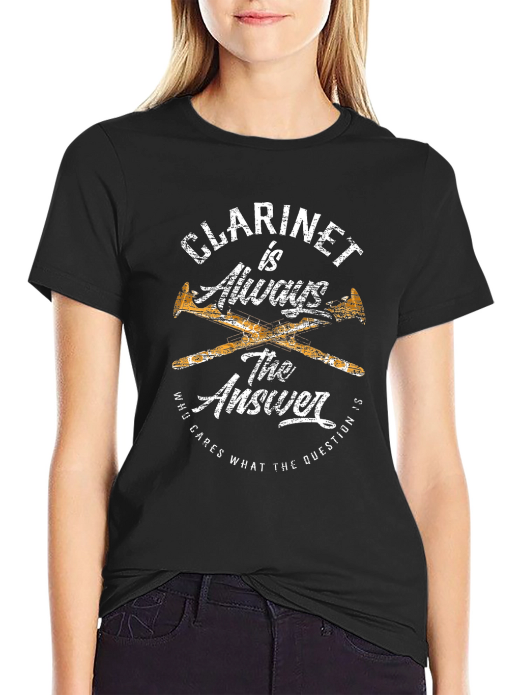 Clarinet Always The Answer Graphic T-Shirt
