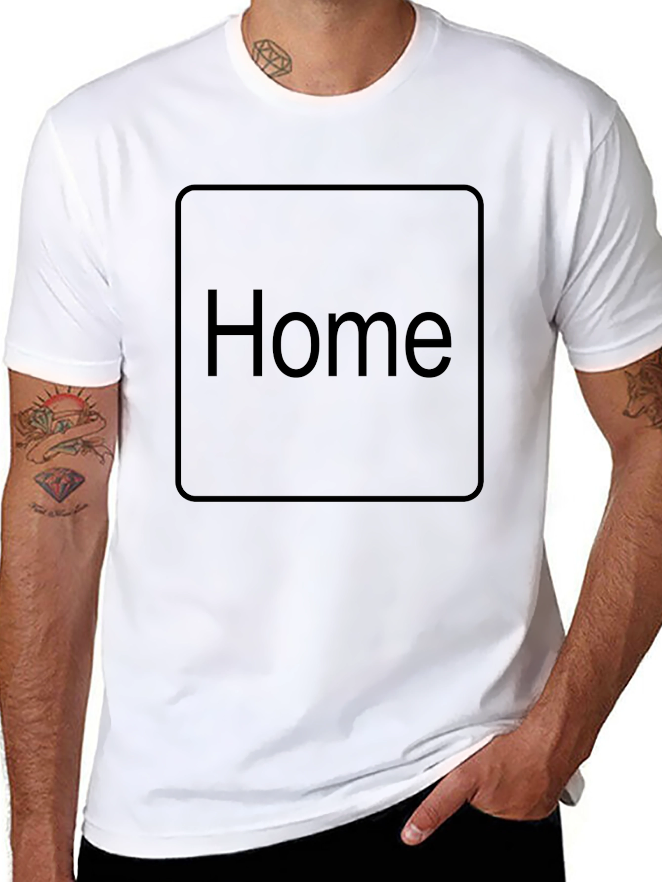 Home Button T-Shirt - Minimalist Design
