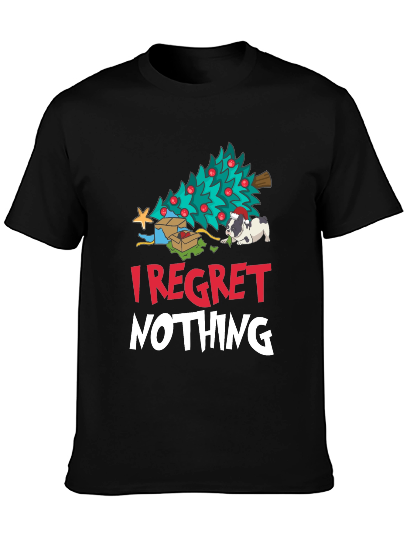 I Regret Nothing Christmas Dog T-Shirt