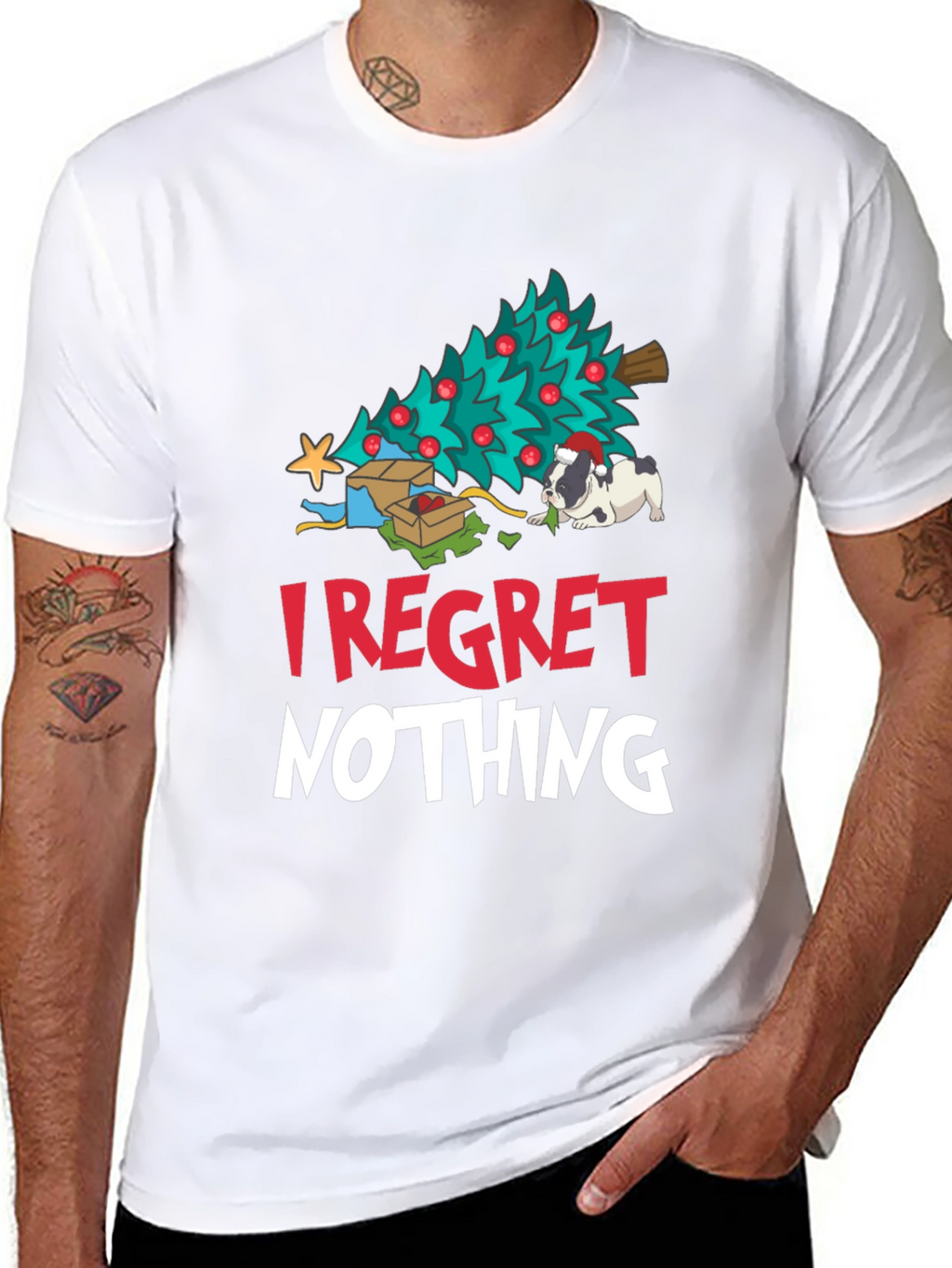 I Regret Nothing Christmas Dog T-Shirt