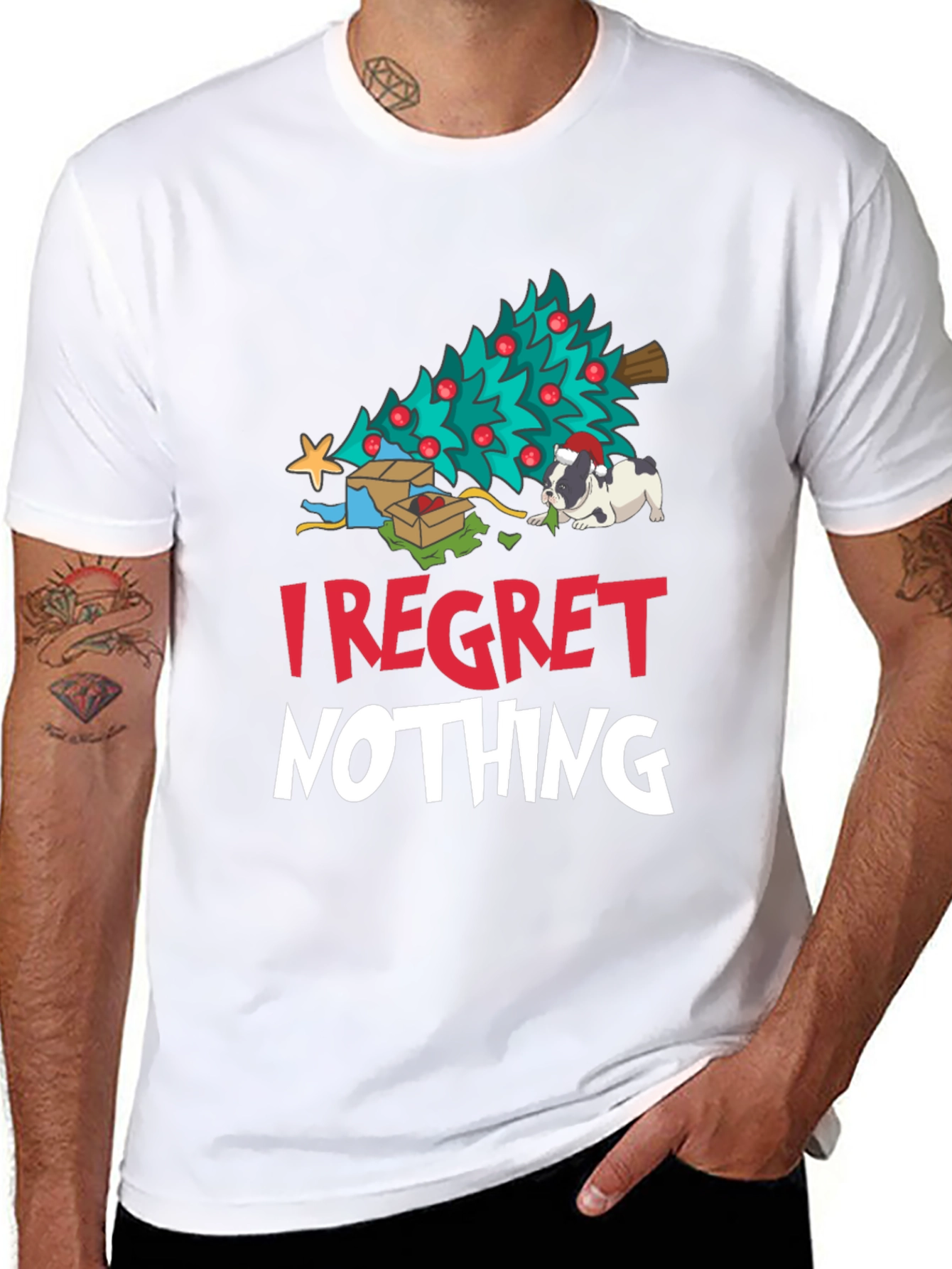 I Regret Nothing Christmas Dog T-Shirt