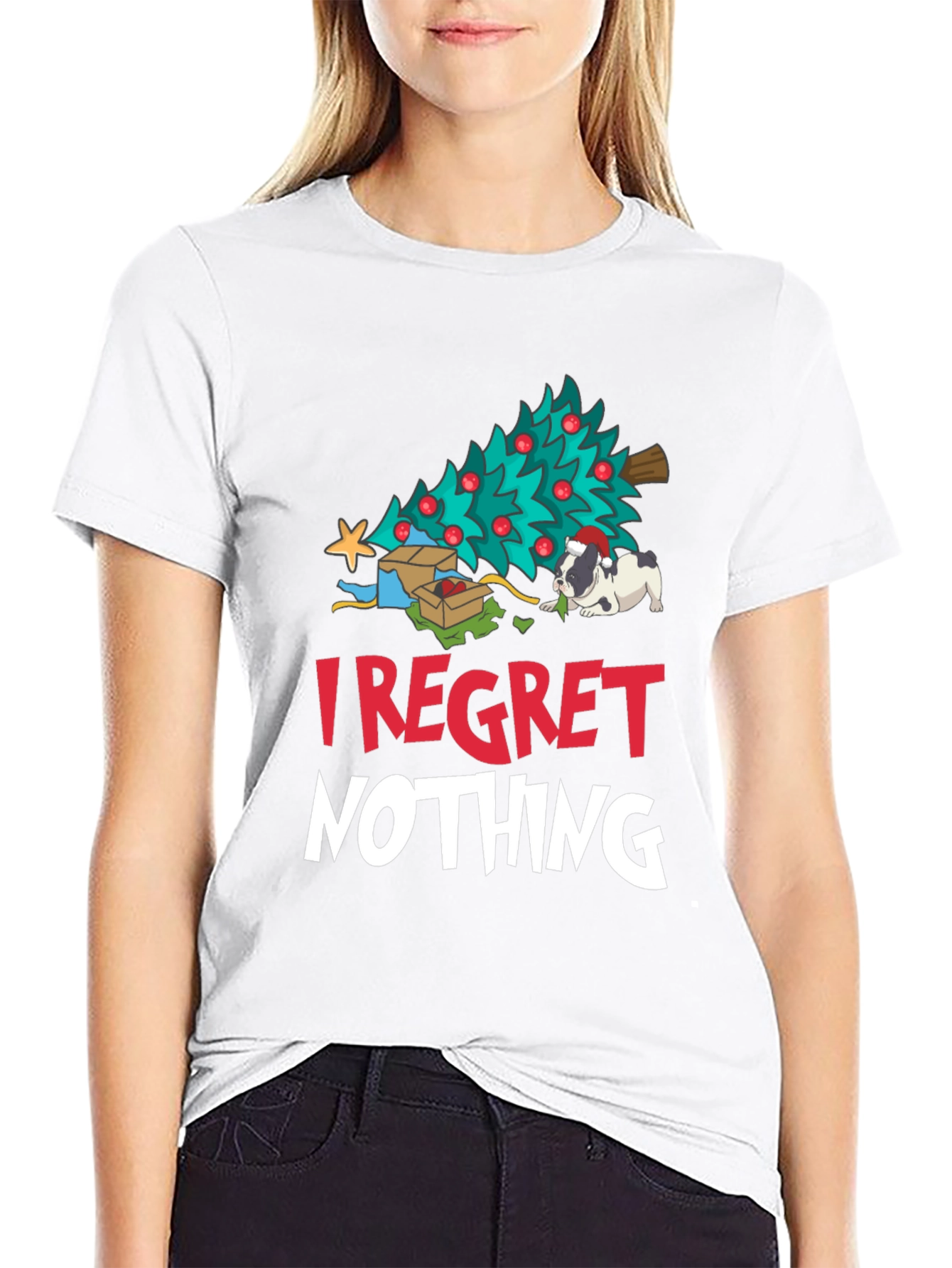 I Regret Nothing Christmas Dog T-Shirt