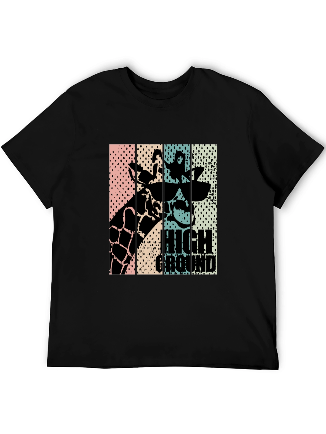 High Ground Giraffe Graphic Tee - Cool Animal Design