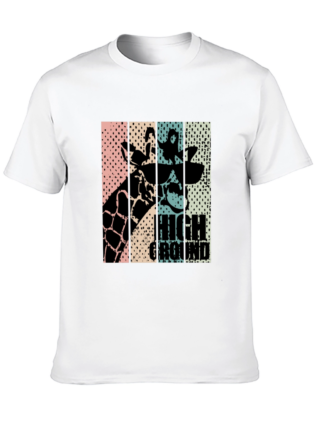High Ground Giraffe Graphic Tee - Cool Animal Design