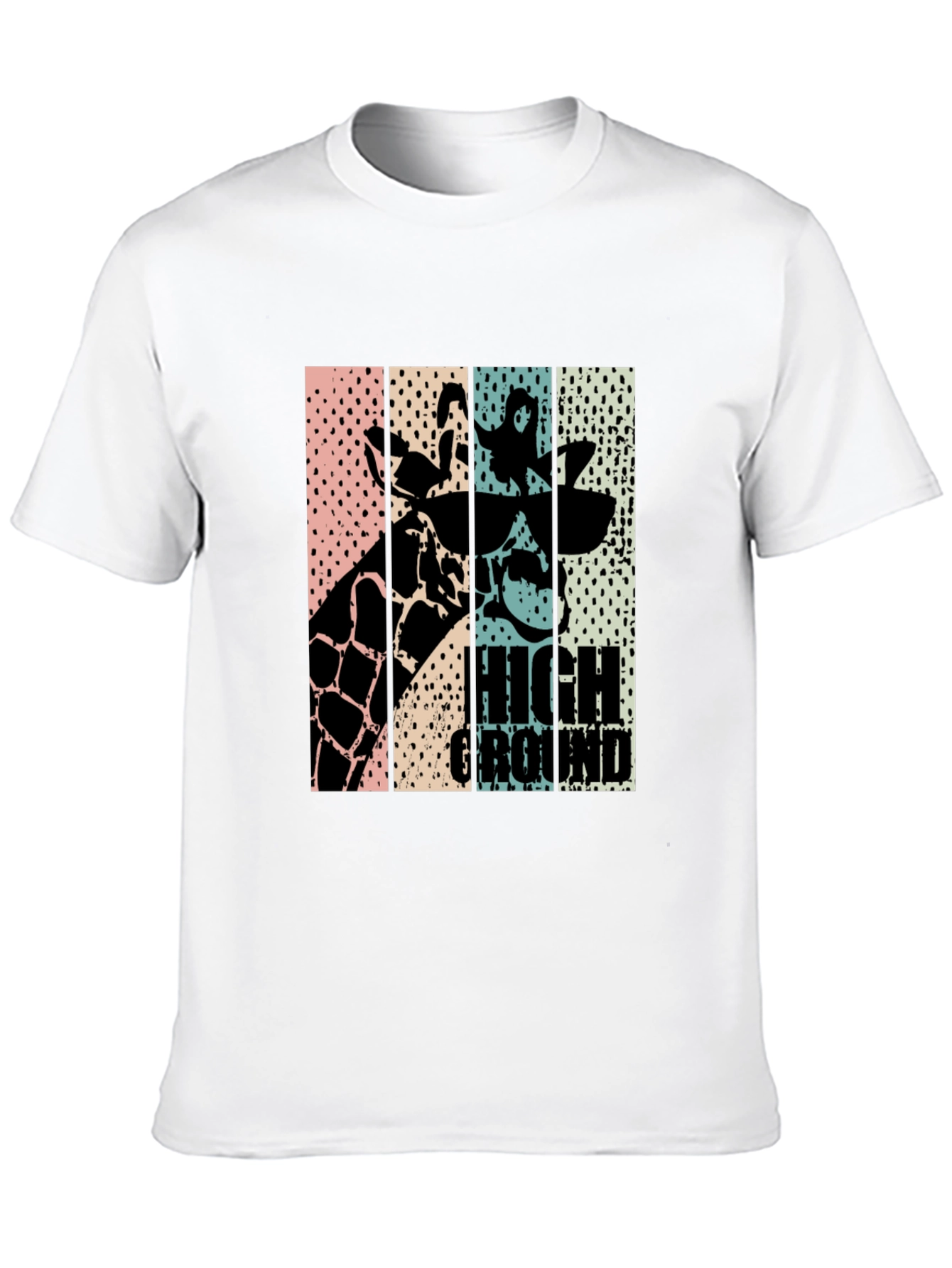 High Ground Giraffe Graphic Tee - Cool Animal Design