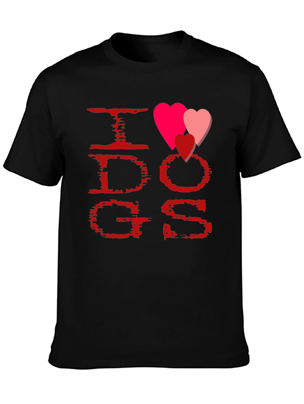 I Heart Dogs T-Shirt - Black - Unisex
