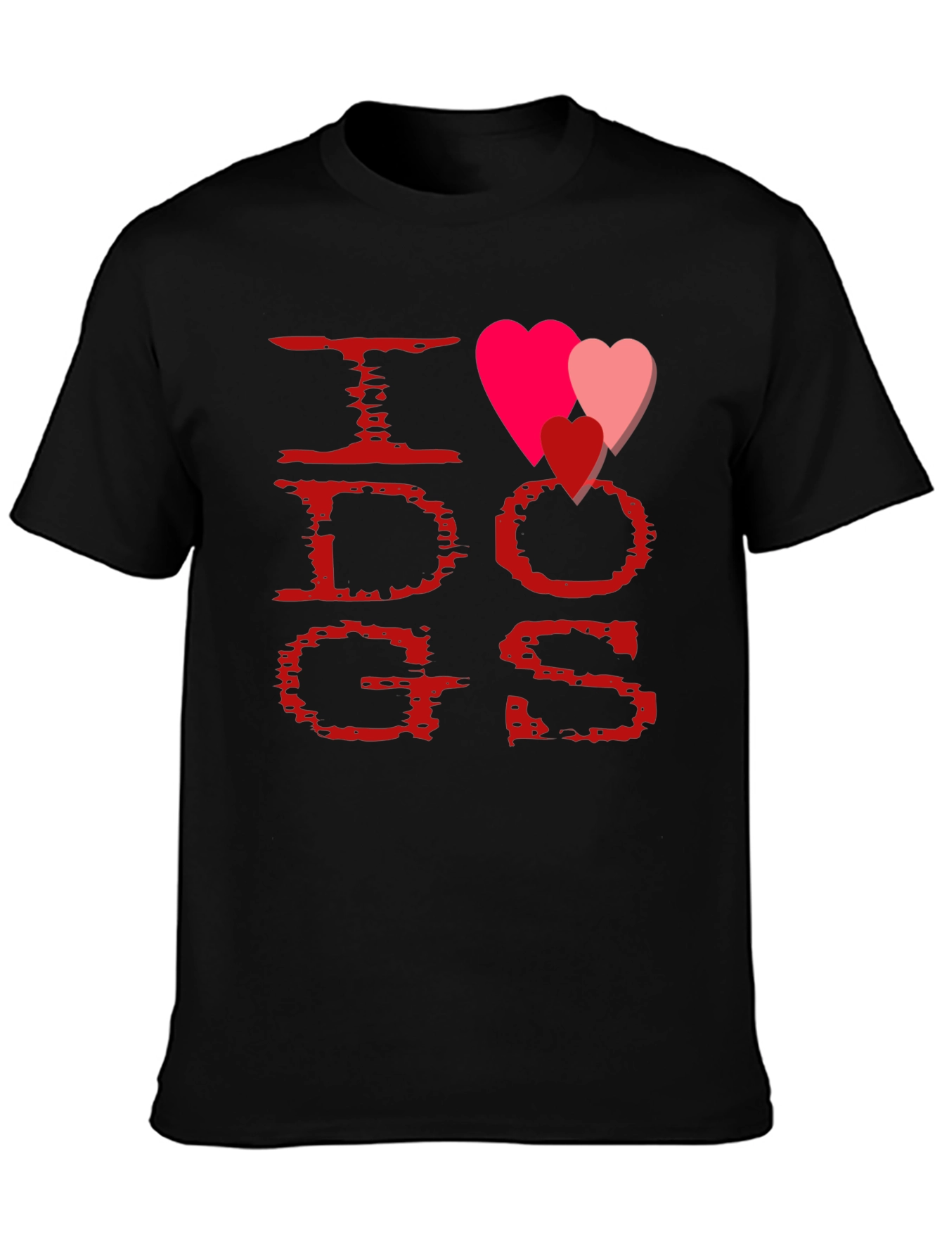 I Heart Dogs T-Shirt - Black - Unisex