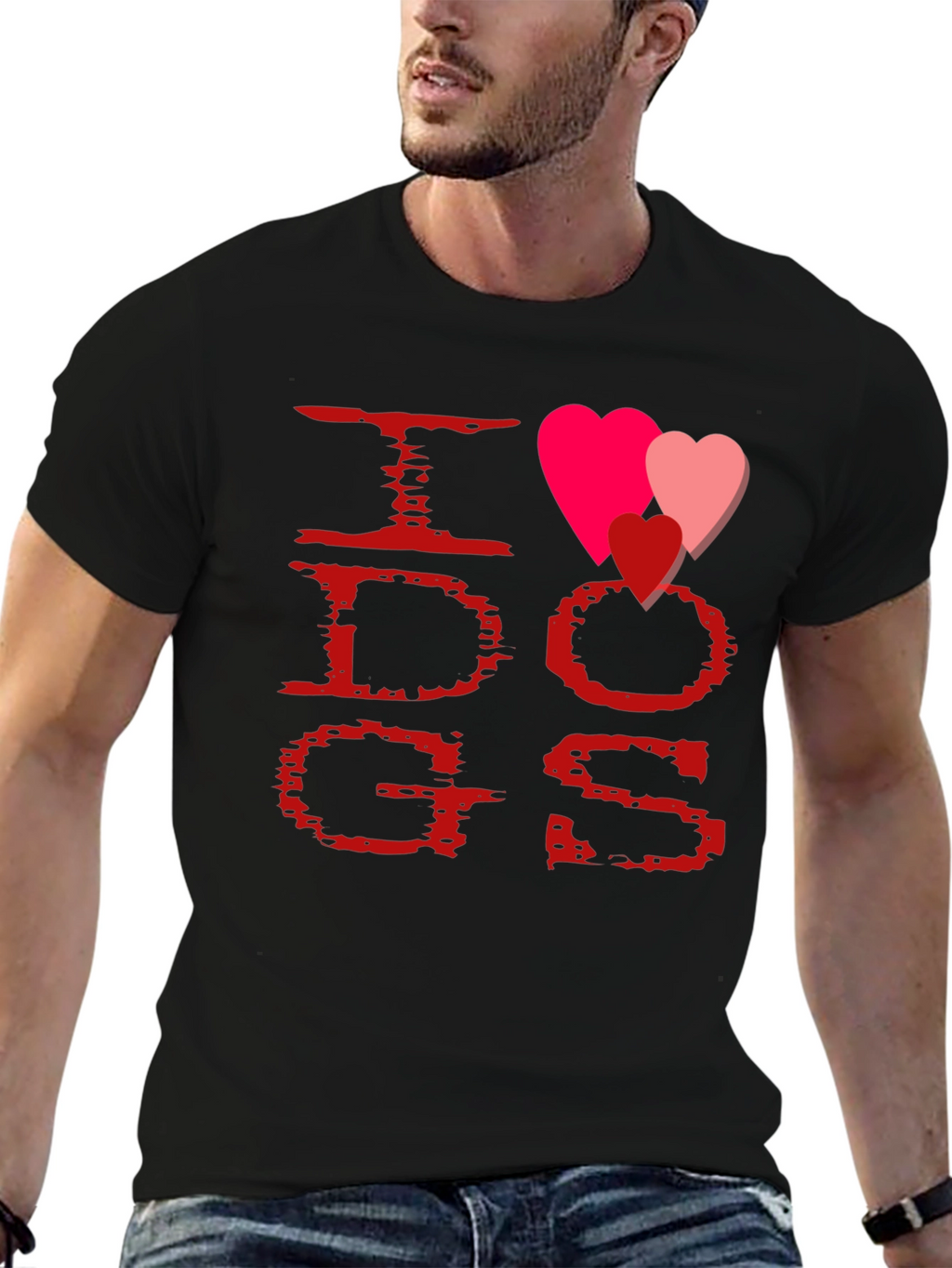 I Heart Dogs T-Shirt - Black - Unisex
